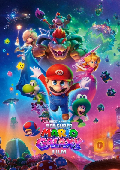 Filmplakat NEU: DER SUPER MARIO GALAXY FILM in 2D & 3D 